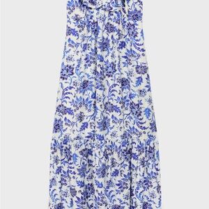 Mango Blue Floral Maxi Dress